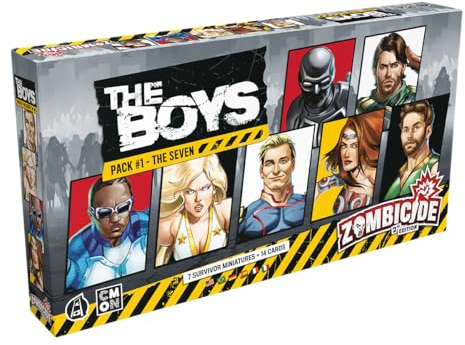 CMON, Zombicide 2. Edition – The Boys Pack 1: The Seven, Miniaturen-Erweiterung, Kennerspiel, Dungeon Crawler, 1-6 Spieler, Ab 14+ Jahren, 60 Minuten, Deutsch, Mehrsprachig
