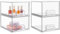 4 Stück Schubladen Organizer, transparenter Badezimmer Organizer mit 32 rutschfesten Matten, Badezimmer Organizer, Schubladenbox, Schminktisch Organizer für Badezimmer, Schminktisch