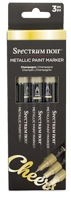 Spectrum Noir - High Shine Opaque Metallic Paint Marker Pack of 3 - Champagne