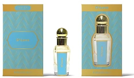 Khadlaj Perfume Oil 15ml - Premium Non-Alcoholic Long-Lasting Fragrance for Women & Men - Unisex Arabian Oud Attar Sweet Floral Musky Woody Notes - 8 Luxurious Variants 1x6 Pc (D'Love (15ML))