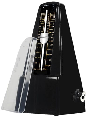 Métronome mécanique classique manuel et pendule | Dispositif de chronométrage pour musiciens | Métronome réglable et traditionnel | Métronome Bois et Métal | Outil de chronométrage mécanique