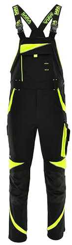 SARA WORKWEAR Arbeitshosen Männer Stretch - Latzhose Herren Arbeitshose mit Kniepolstertaschen - Arbeitslatzhosen Männer für alle Jahreszeiten Gr.46-64