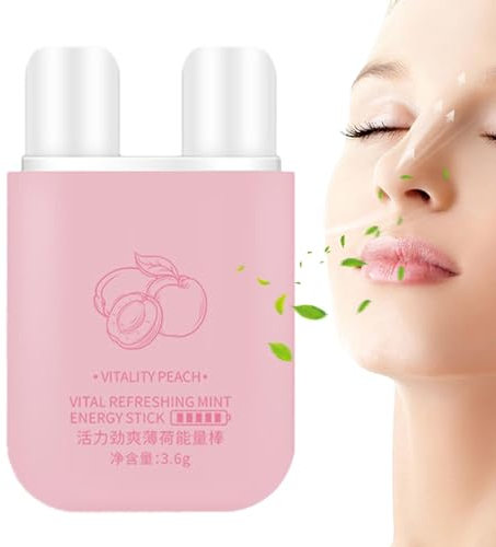 Riechstifte Für Ätherische Öle,Erfrischender Naseninhalator Tragbar 2-Loch, Naseninhalator Für Verstopfte Nase,Energy & Erfrischung Naseninhalator Stift,Energieinhalator Zum Lernen,Überstunden