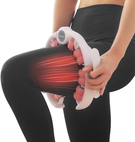 Bein Massagerolle, Massageroller mit Griff Zur Cellulite Entfernung, Faszienrolle Beine MassagegeräT für Oberschenkel Anti-Celulitis, Lymphdrainage, KöRperformung, Manuell