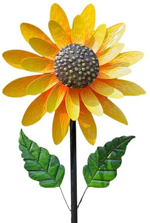 Molinillos De Viento Girasoles, Metal Girasoles Resistir El Clima Severo Rehiletes De Viento para Jardin Patio Jardín Césped Y En Cualquier Lugar Aire Libre
