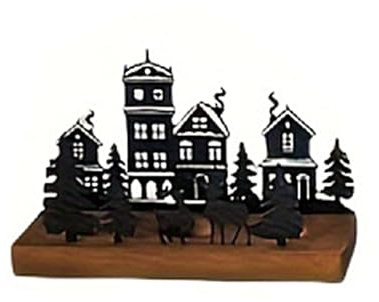 Elegante portavelas de madera y metal, centros de mesa de Navidad, arreglos de adviento, soportes de madera