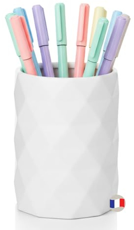 Atelier CréaPons Pot a crayon bureau, pot crayon enfant, cadeau maitresse d'école, accessoire bureau travail original, porte stylo bureau made in France, cadeau maitre d'ecole
