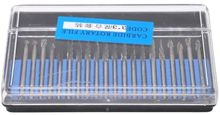 Juego de Fresas rotativas de Acero de tungsteno, 20 Piezas, vástago de 3mm, Tallado en Madera, Pulido, Pulido, diseño de Ranura múltiple, Alta eficiencia, Duradero
