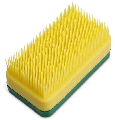 HIC Kitchen Corn Desilking Brush and Vegetable Scrubber, Dual-Textured Bristles