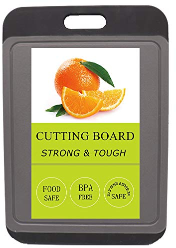 Svenee Mittelgroße Schneidebrett-Matten, BPA-frei, spülmaschinenfest, Saftrillen, dickere Bretter, griffiger Griff, nicht porös (35,1 x 24,1 cm)