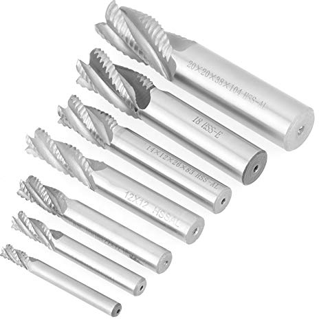 Schaftfräser, Fräserfräser, Schruppfräser, Schruppspanner, 4 Nuten 6-20 mm 7 Stück/Satz für die professionelle Feldfräsmaschinenfabrik der Industrie