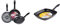 MAGEFESA K2 Gransasso Juego de 3 sartenes 18/20/24cm de acero vitrificado exterior gris moteado + Glass Asador cuadrado alto 28cm de acero vitrificado exterior negro cristal