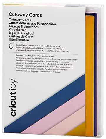 Cricut Cutaway Cards | Spring Rain | 10.8cm x 14cm (4.25 x 5.5) | 8-Pack | for use Joy, (2008857)