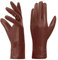 Harssidanzar Damen Leder handschuhe, Winter Warm Fleecefutter Touchscreen Vintage Finished GL018EU,Cognac, Größe S