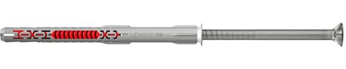 fischer DuoXpand 10 x 120 T R, hochwertiger Universaldübel mit nicht rostender Senkkopfschraube (50 Stk.), Dübel für starken Halt, ideal für poröse Baustoffe & randnahe Verankerungen im Außenbereich