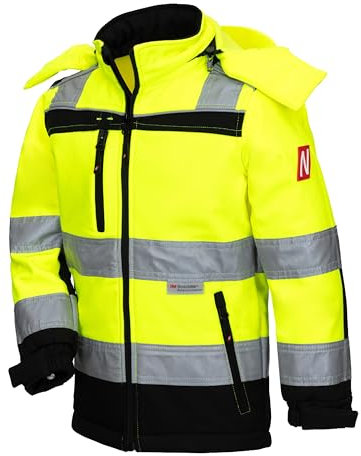 Nitras Kinder Hi-Vis Softshelljacke 7171KIDS MOTION TEX KIDS (DE/NL/SE/PL, Numerisch, 122, 128, Regular)