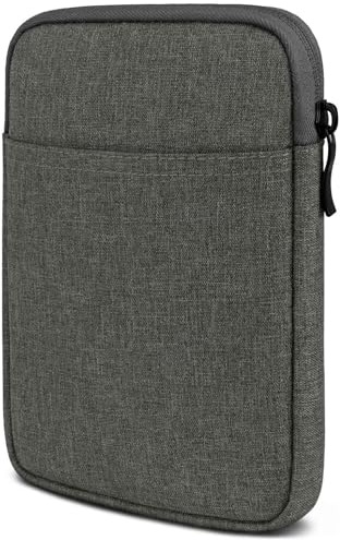 moex Case for Amazon Kindle (2016) - Sleeve Bag with Compartment for Accessories, E-Book Reader Protective Case Minimalist with Zip, Water-Repellent, Dark Grey