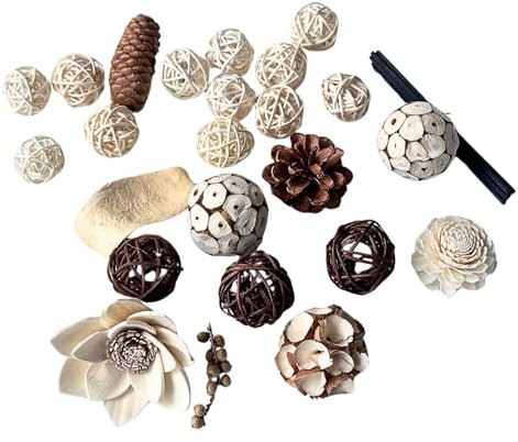 XBLOOMBOX Vanilla Pot pourri Scented Nature Botanical Blend Pot pourri Bowl with Rich Vanilla Fragrance, Dry Fruit Handcrafted Décor Mix pot pourri for Thanksgiving Home Decor 5.5 x 1.97 x 5.5