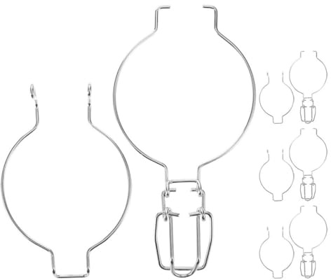 FUNOMOCYA 4pcs Wide Mouth Mason Jar Sealed Buckle Tight Containers Stainless Steel Wire Hangers Glass Canning Jar Accessories Wire Clamp for Glass Canisters