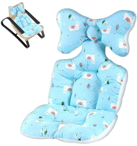 Cojín de asiento de coche para bebé, asiento de coche de bebé, cojín grueso y esponjoso para soporte corporal, colchón para cochecito, silla y