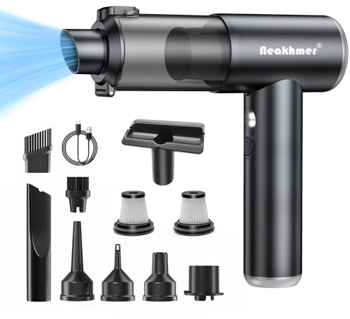 Neakhmer Aspirapolvere Auto Senza Fili: 20000PA Mini Aspirabriciole Portatile con Motore Brushless,Soffiatore Aspiratore a Batteria per Auto Casa Ufficio Peli di Animali Piarhlie Divano