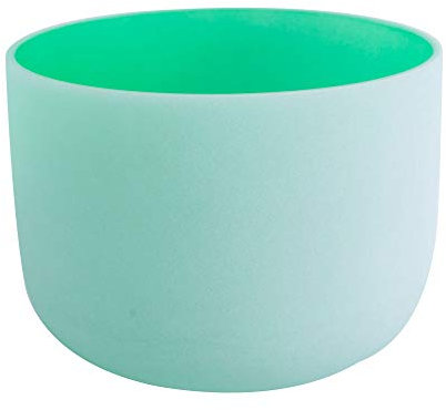 ENERGYSOUND Crystal Singing Bowl F Heart Chakra Green Colour 8 Inches 20 cm