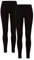 ORIGINAL BASICS Damen Leggings aus Baumwolle Lang Blickdicht Normaler Bund (2er Pack) Schwarz XXL (44/46)