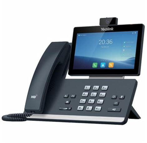 Yealink Telefono IP SIP-T58W con fotocamera – Touch screen regolabile 7 pollici – fotocamera HD 5 MP