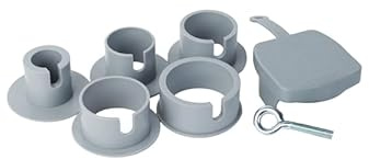 Alberts 609948 Zubehör-Set für Einschraub-Bodenhülsen | Kunststoff, grau