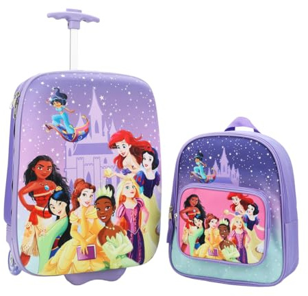 Disney Princess Characters & Castle 2-Pack Luggage Set