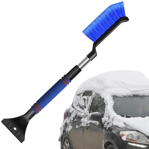Pala da neve con spazzola da neve estensibile, kit pala da neve compatto - Pala multiuso antigelo ad alta resistenza,Spazzola da neve Manico ergonomico Spazzola da neve Strumento invernale compatto