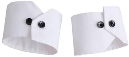 JTQYFI Delicados puños desmontables mangas blancas simple boda emparejado muñeca calentador para camisa de suéter blanco desmontable mangas mujeres mujeres, Blanco, Talla única