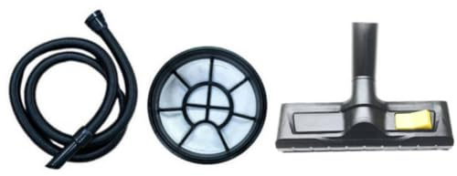 Getdoublerich Kit tubo di ricambio per aspirapolvere numatic Henry per Hoover e ugello da pavimento con filtro, compatibile con karcher per miele per samsung Thomas, set da 3 pezzi (bianco)