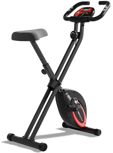 Ultrasport F-Bike Folding Exercise Bike - Extra Silent with Relax Foam Seat and LCD Display - Exercise Bikes for Home Use, Exercise Bike Foldable, Indoor Bike, Stationary Bike (pink)