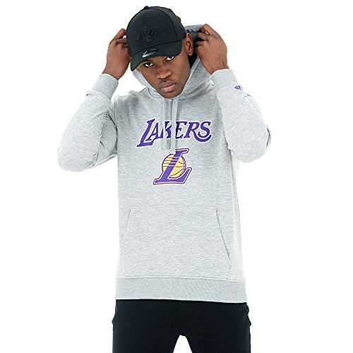 New Era - NBA Los Angeles Lakers Team Logo Hoodie - Grau Größe XL, Farbe Grau