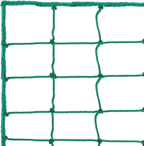 Aoneky Fotboll Backstop Nät - 3x3/3x4,5/3x6/3x9/3x12 meter, Multisport Barriärnät för Sport Basket Fotboll, Stoppa Bollen Säkert Staket Nät för Utomhus Bakgård Trädgård, Polyeten Rep, Grön
