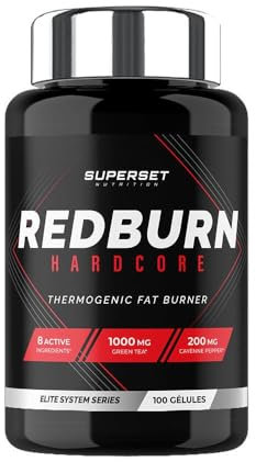 SUPERSET NUTRITION Redburn Hardcore (100caps) Brûleurs de Graisse Brûleur de Graisse Extrême, Pack of 1, 122.0 gramme