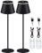 Benss 2 StüCk Led Tischlampe Kabellos, Dimmbare 4000Mah Mit USB-C Aufladbar，Touch&Fernbedienung Lampe, IP54 Wasserdichte Tischleuchte, Outdoor Tischlampen, Nachttischlampe, Camping, Garten, Schwarz