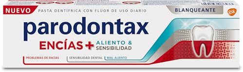 Parodontax Encías + Aliento Blanqueante, Pastas de Dientes, 75 ml