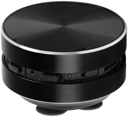 Fafeicy Haut-Parleur de Conduction BT Bone sans Fil sans Fil sans Fil avec Basse Stéréo à Aspiration pour Salle de Bain Extérieur Voiture FM Radio (Black)