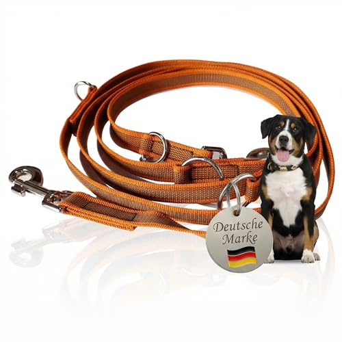 Activity4Dogs Anti-Slip Hundeleine Orange 2,80m–Gummierte Führleine rutschfest & 4-Fach verstellbar – Testsieger 2025 und 2026 – Made in Germany – Robuste Trainingsleine für große & mittelgroße Hunde