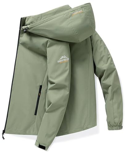 Giacca Impermeabile da Uomo, Giacca Primaverile Uomo, Montagna Outdoor Waterproof Impermeabile Antivento Leggera Sahariana Trekking Softshell Giacche Giacca Softshell per Campeggio, Pesca, Ciclismo