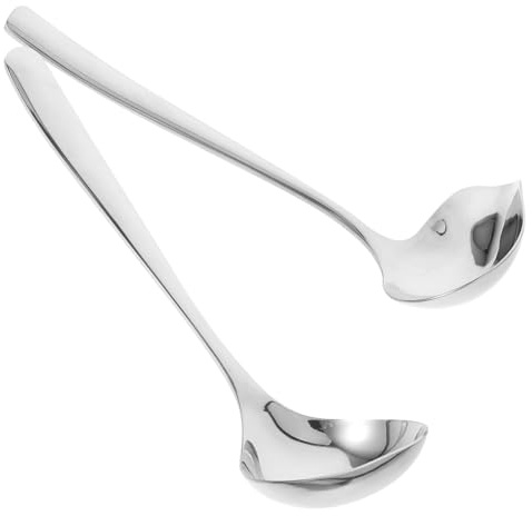 CLISPEED Cucharas de Salsa Inoxidable Boquilla para Verter Preciso Resistentes y Aptas para Lavavajillas Utensilios Multifunción para Cocina y Restaurante