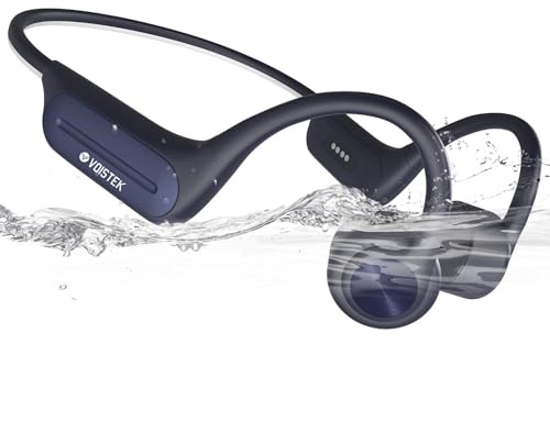 Voistek Swimming Headphones,Bone Conduction Bluetooth 5.4 Open-Ear Headphones with Built-in 32GB MP3 Player,IP68 Waterproof Underwater Wireless Sports Headphones for Swimming,Running,Cycling,Gym