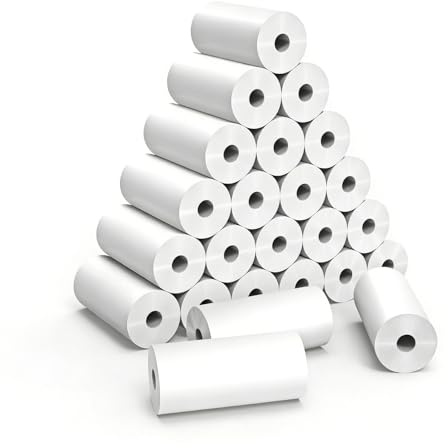 Papier Photo Thermique Haute Définition, 24 Rouleaux De 57 x 30 Millimètres – Faciles à Recharger, Compatibles Avec Les Appareils Photo Pour Enfants Et Les Mini-Imprimantes (24)