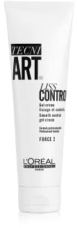 L'Oréal Professionnel Styling Gel-Creme für geschmeidige Kontrolle, Für eine flexible Gestaltung der Haare ohne verkleben, Bietet 24h Schutz vor Luftfeuchtigkeit, Tecni.Art Flex Liss Control, 150ml