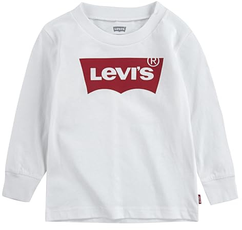 Levi's Lvb L/S Batwing Tee 6e8646, Maglietta a manica lunga Bambini e ragazzi, Bianco, 6 mesi
