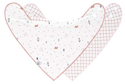 LÄSSIG Baby Bandana trekantiga set 2 st. Bio-bomull/Garden Explorer girls