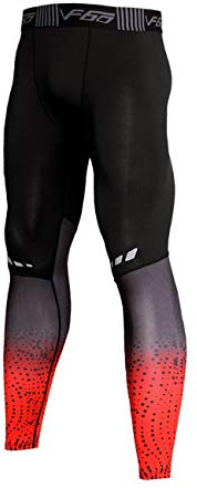 Muscle Alive Hombres Gimnasio Culturismo Compresión Leggins Medias Rutina de Ejercicio Aptitud Pantalones Capa Base Fresco y seco