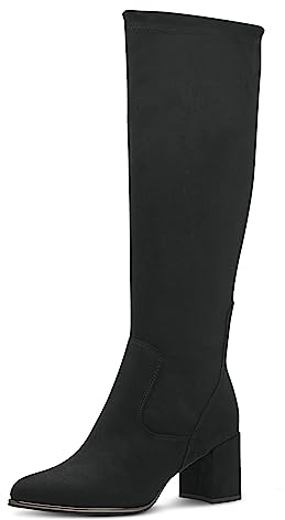MARCO TOZZI Damen Hohe Stiefel mit Absatz Spitz Elegant, Schwarz (Black), 40 EU